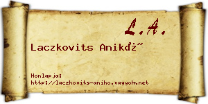 Laczkovits Anikó névjegykártya