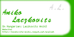 aniko laczkovits business card